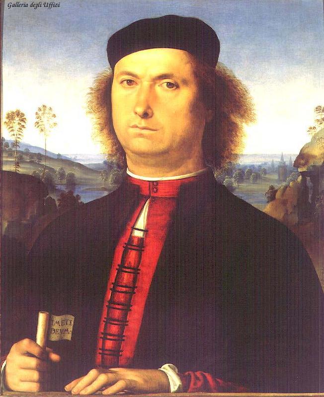 PERUGINO, Pietro Portrait of Francesco delle Opere te oil painting image